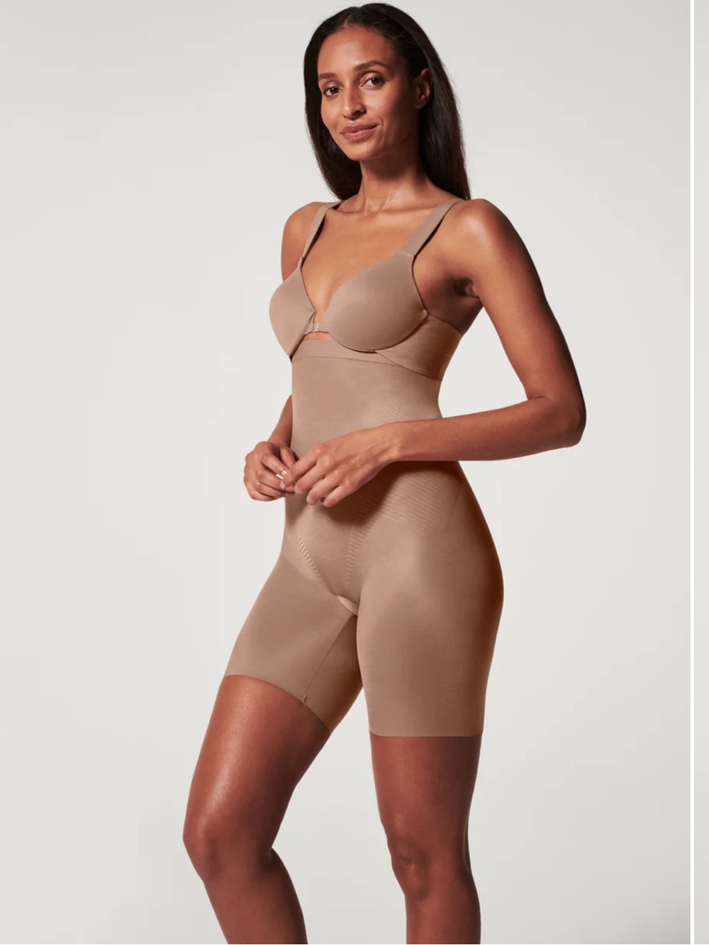 NWT Spanx High-Waisted Mid-Thigh Short in Cafe au lait size 1X